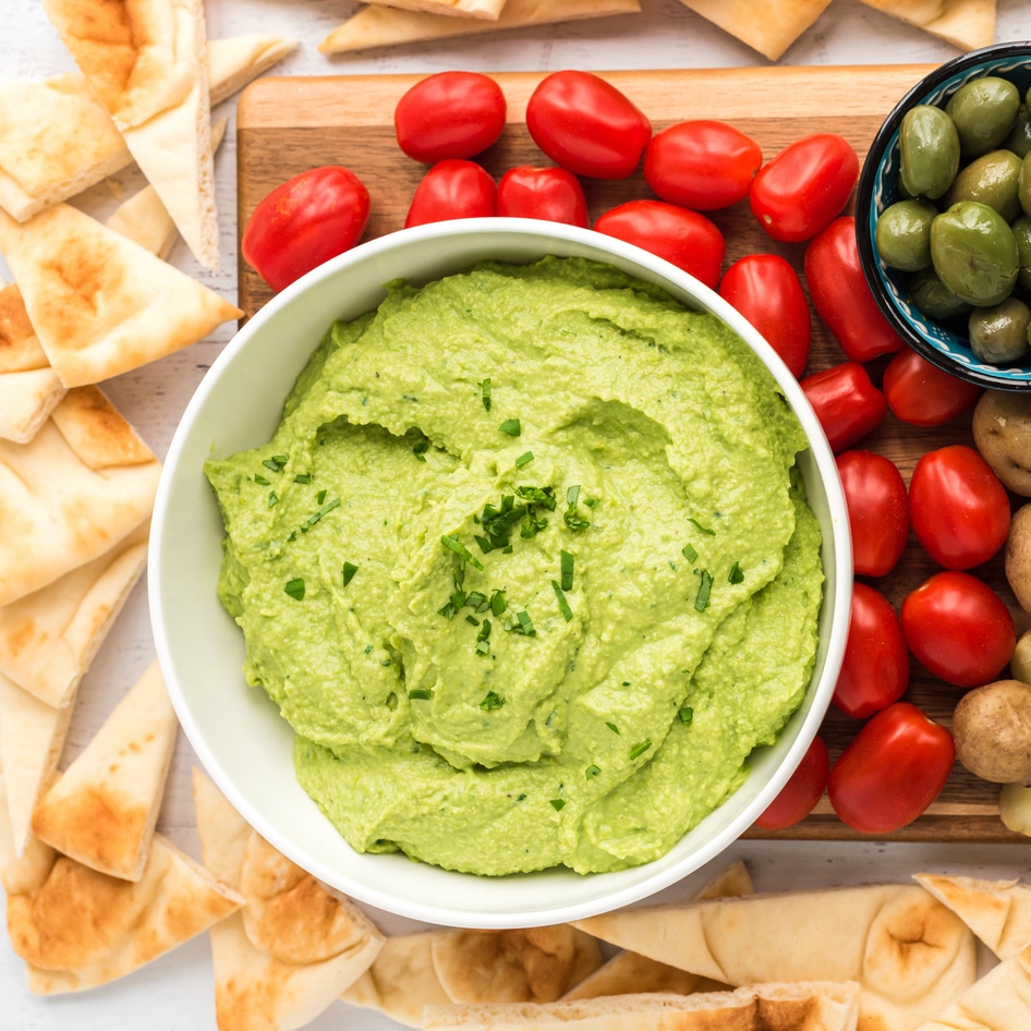 Simple Avocado Edamame Hummus