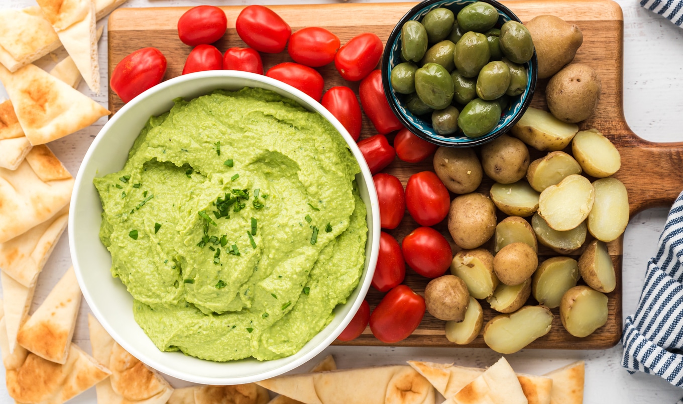 Simple Avocado Edamame Hummus
