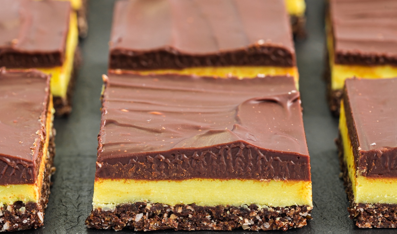 Vegan Ganache-Topped Nanaimo Bars