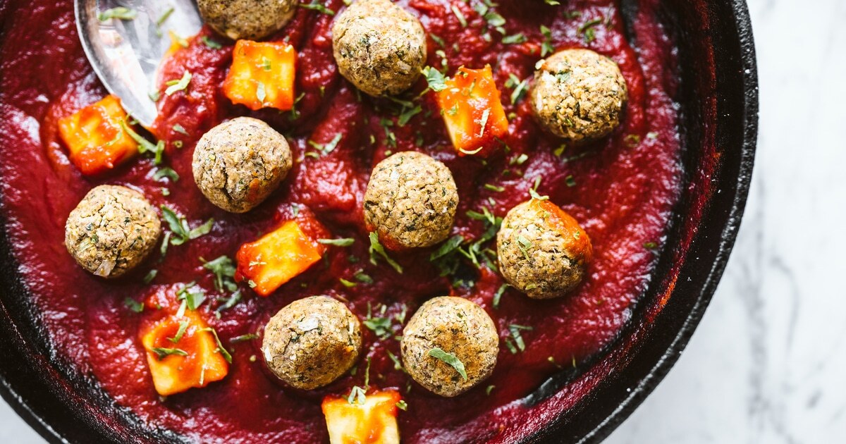 Sweet and Sour Pineapple Lentil Meatballs | VegNews