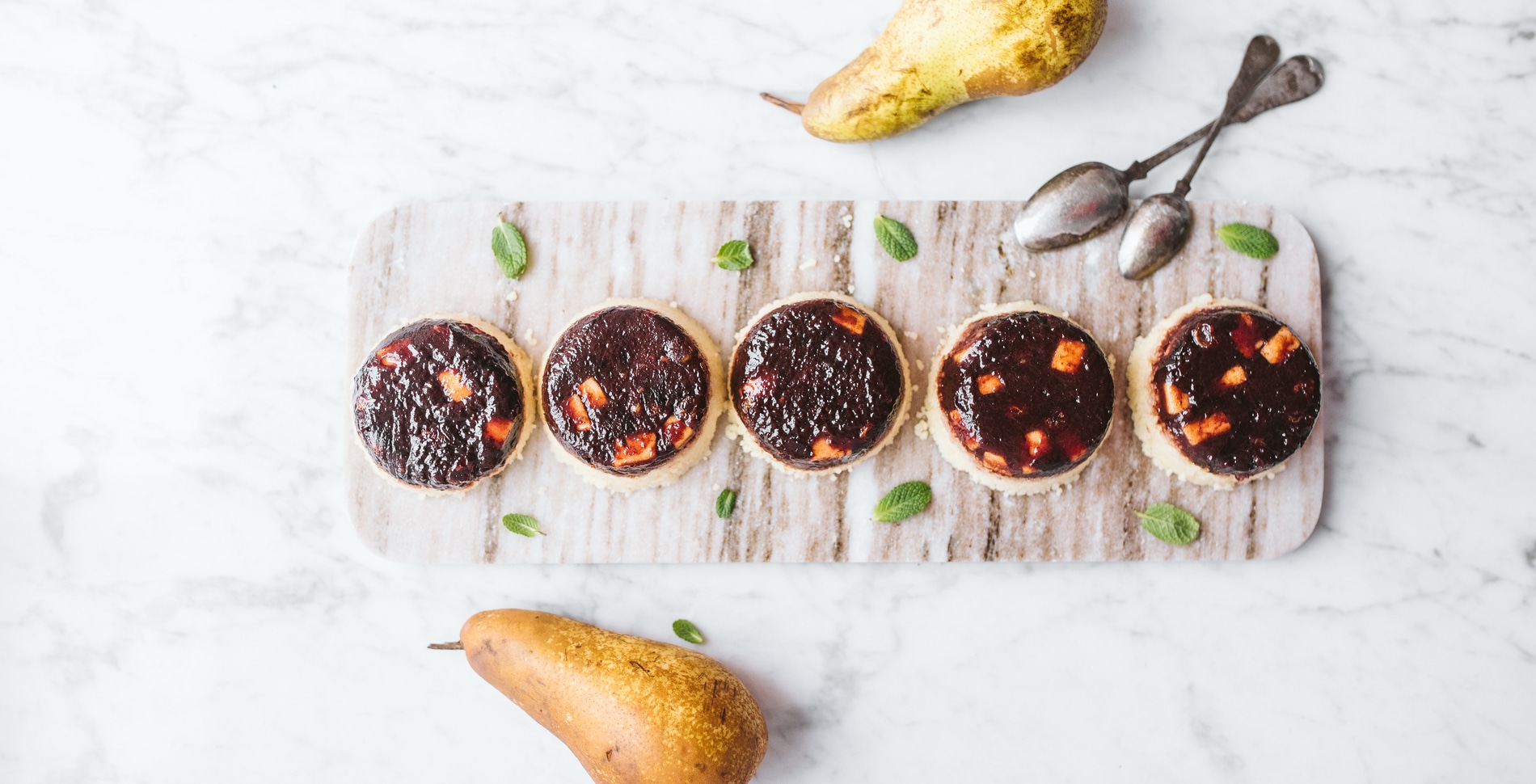 Pear and Plum Mini Farka Cakes