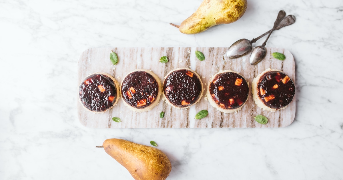 Pear and Plum Mini Farka Cakes | VegNews