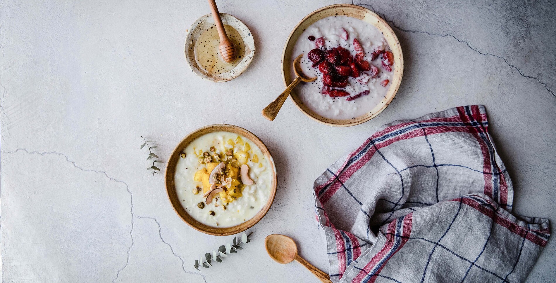 Pineapple Pomegranate Breakfast Rice Pudding