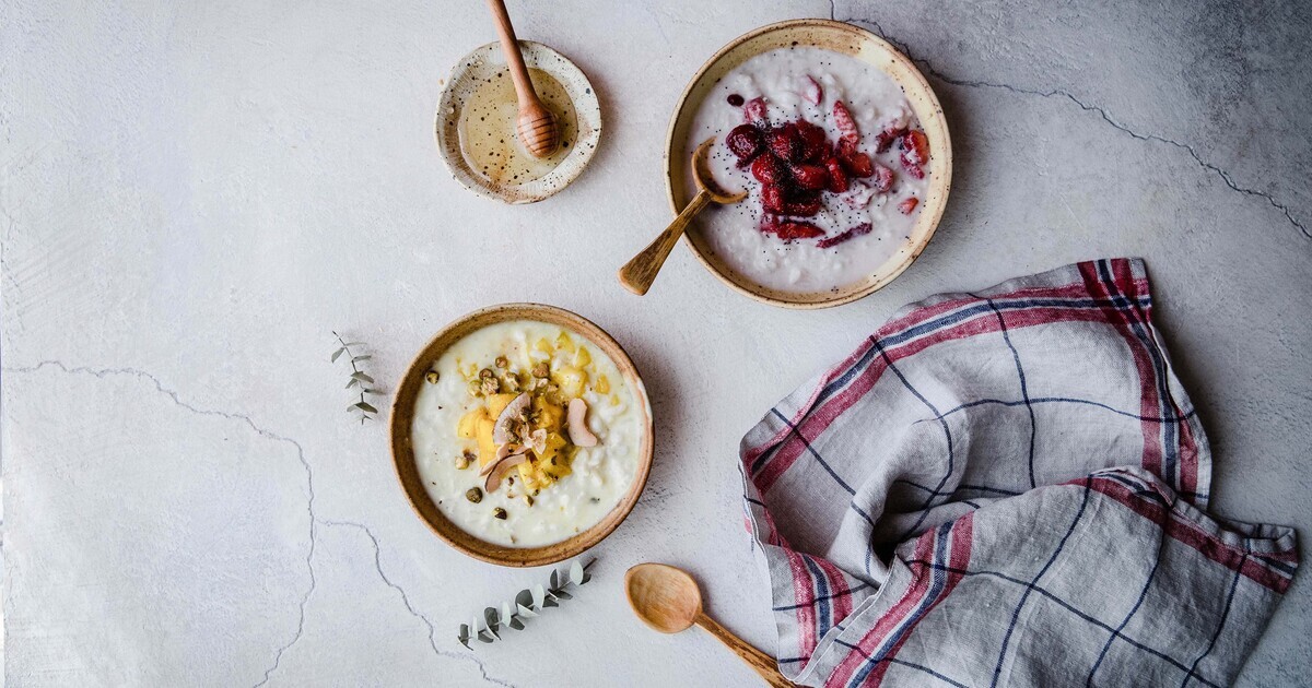 Pineapple Pomegranate Breakfast Rice Pudding | VegNews