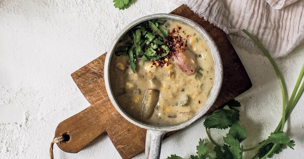 Creamy Cashew Corn Chowder With Jalapeños | VegNews