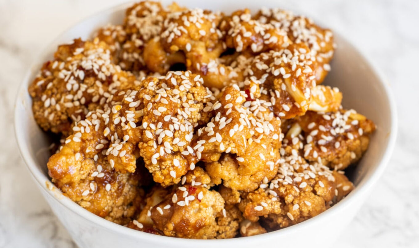 Baked Teriyaki Sesame Cauliflower Bites