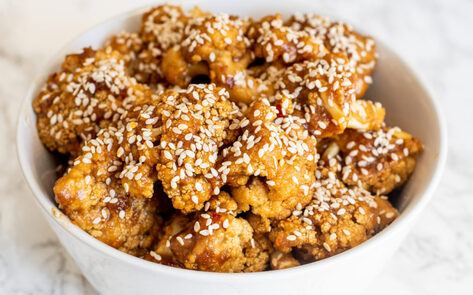 Vegan Teriyaki Sesame Cauliflower Bites