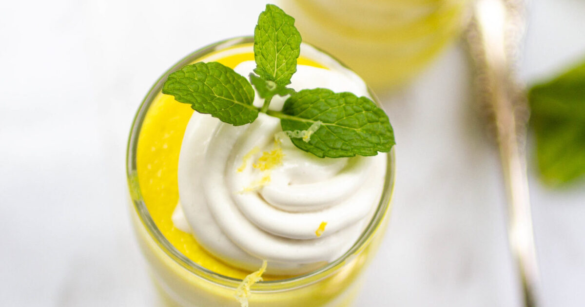 Simple Fresh Lemon Pudding | VegNews