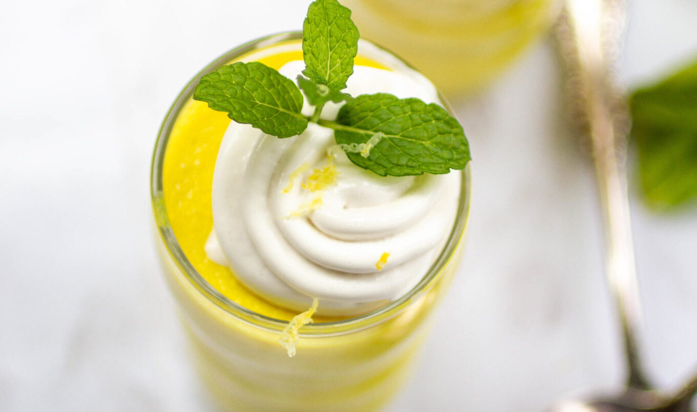 Summery Vegan Lemon Pudding