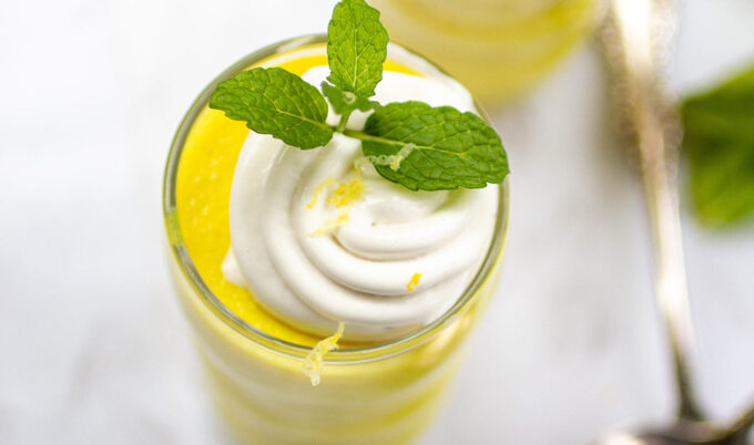 Summery Vegan Lemon Pudding