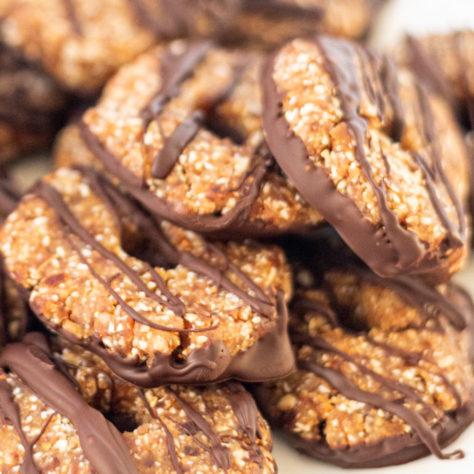 Vegan No-Bake Girl Scouts Samoas