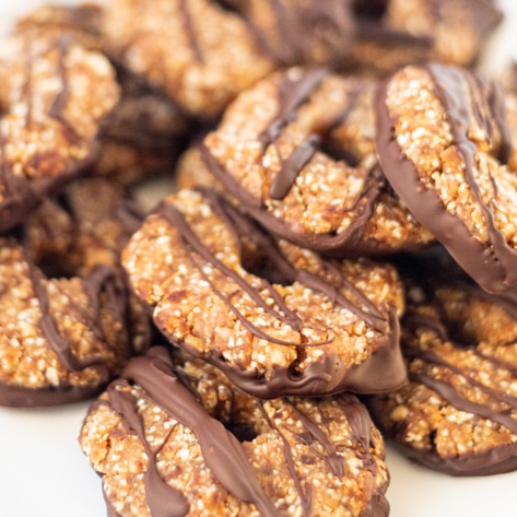 Vegan No-Bake Girl Scout Samoas