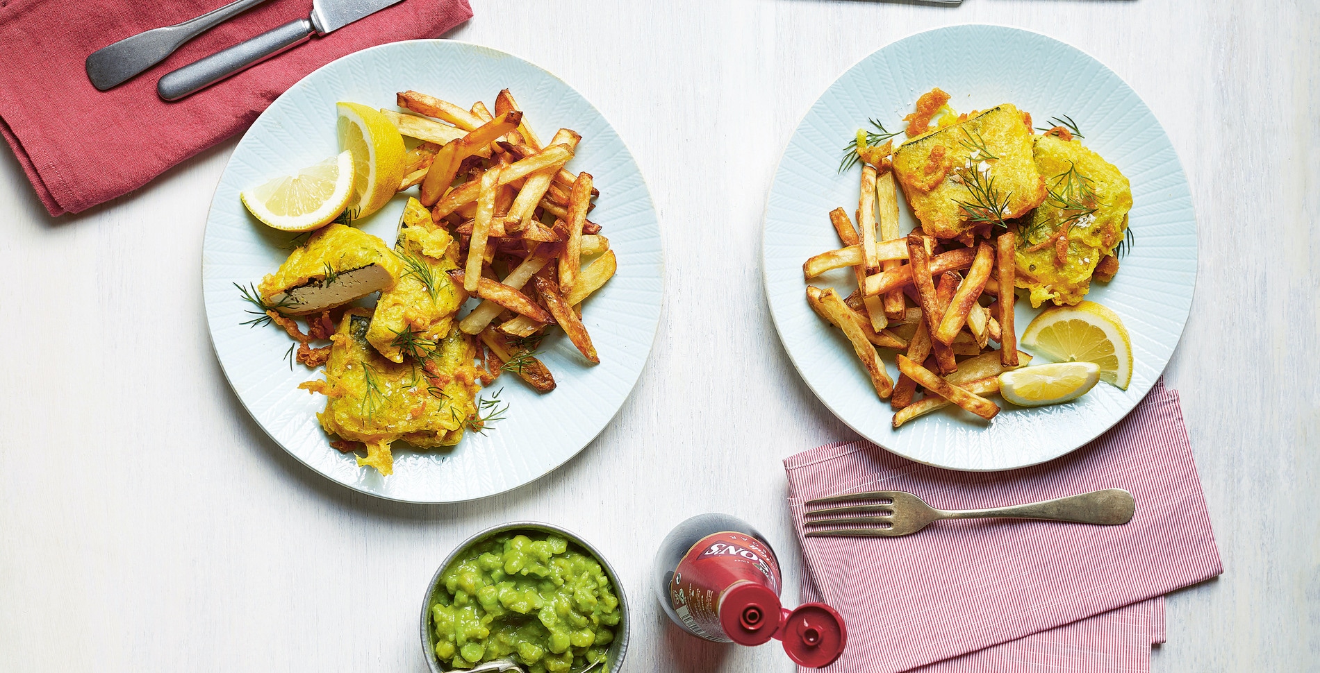 Crispy Beer-Battered Tofu Fish and Chips