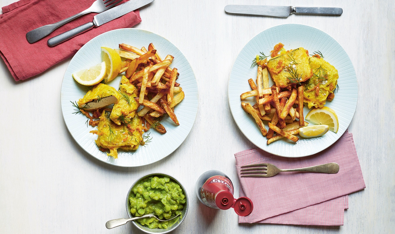 Crispy Vegan Beer-Battered Tofu Fish and Chips