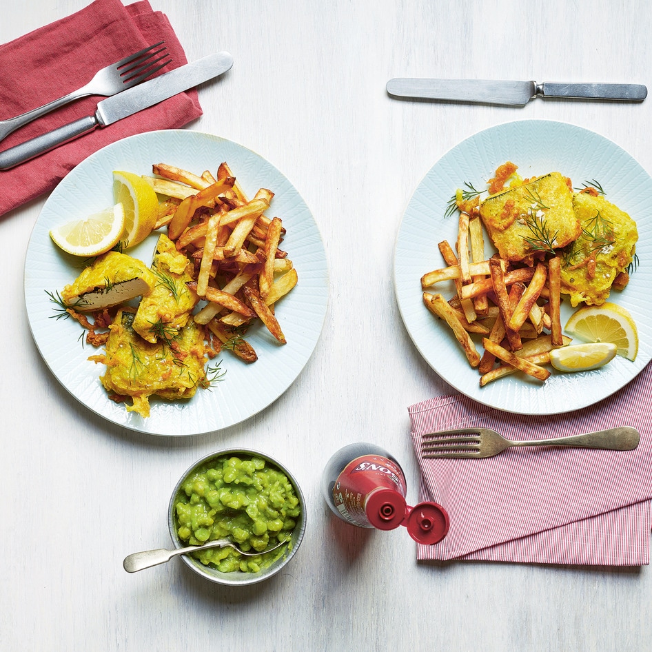 Crispy Vegan Beer-Battered Tofu Fish and Chips