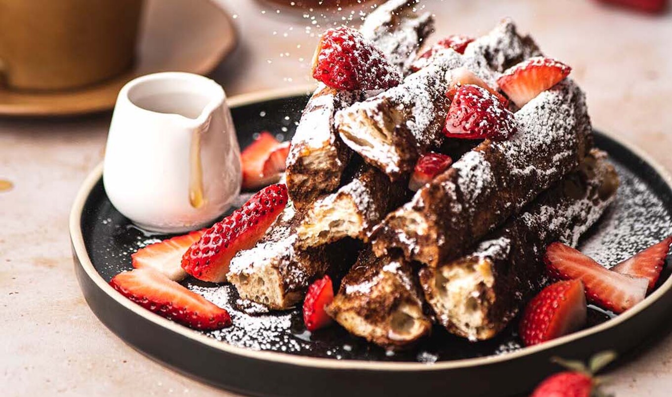 Vegan Baked French Toast Sticks