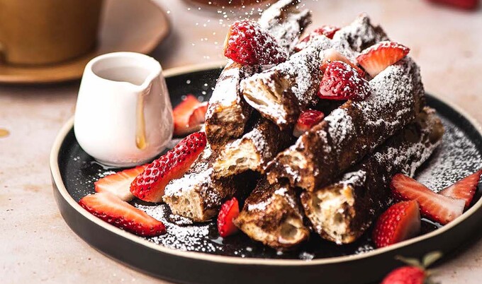 Vegan Baked French Toast Sticks