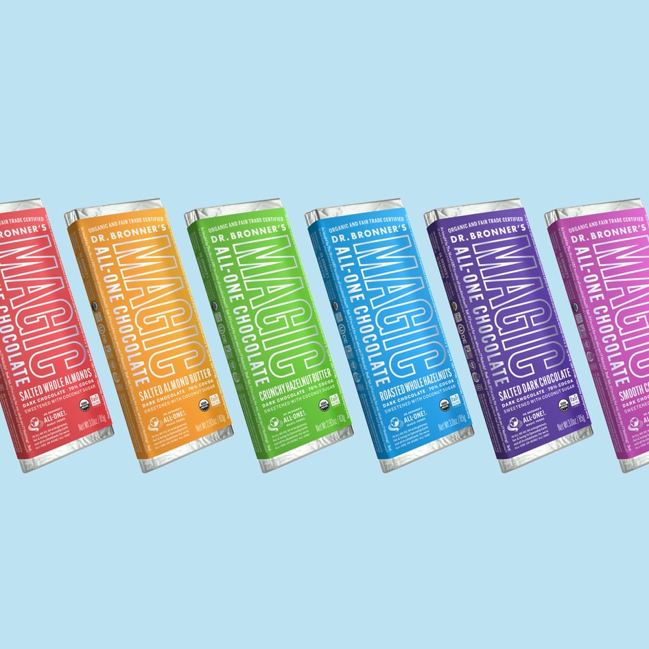 Soap Legend Dr. Bronner’s Is Launching Vegan Chocolate Candy Bars