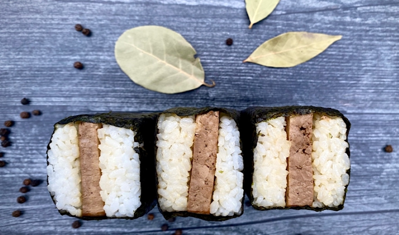 Tangy Vegan Tofu Adobo Musubi