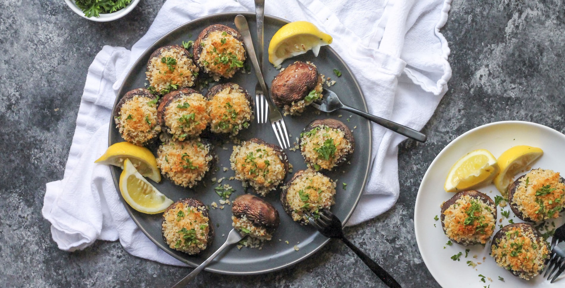 Vegan Crab and Cream Cheese-Stuffed Mushrooms
