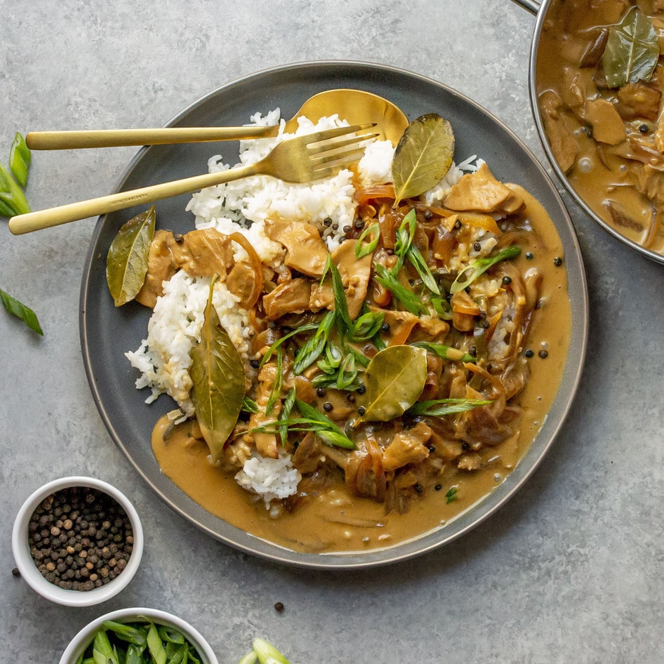 Filipinx-Inspired Spicy Vegan Chicken Adobo