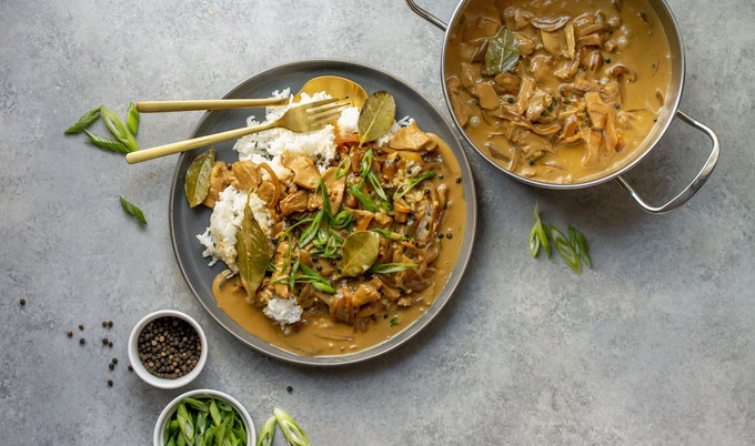 Filipinx-Inspired Spicy Vegan Chicken Adobo