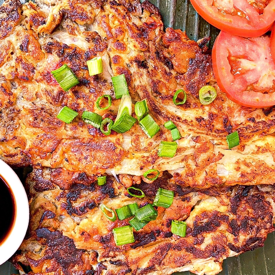 Vegan Battered Eggplant Filipinx Omelet