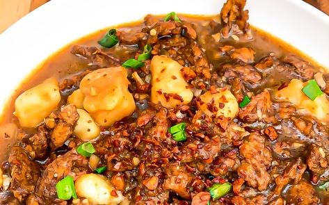 Vegan Filipinx Adobo with Tangy Soy Curls and Potatoes