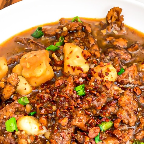 Vegan Filipinx Adobo With Tangy Soy Curls and Potatoes