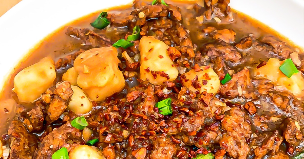 Vegan Filipinx Adobo With Tangy Soy Curls and Potatoes