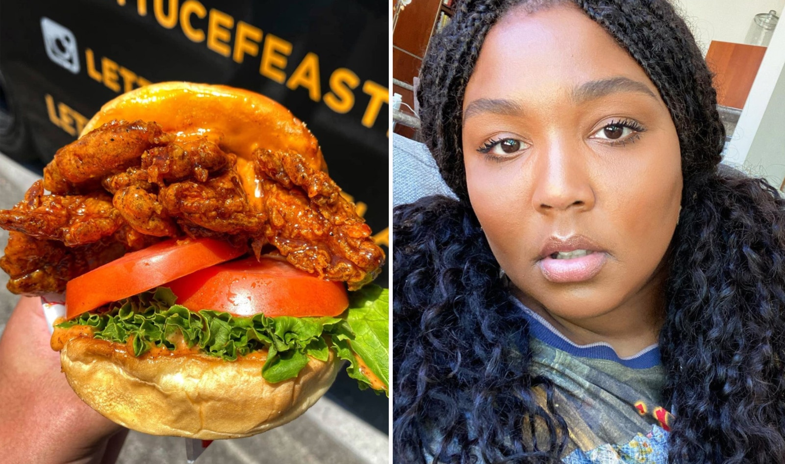 Lizzo's First 3-Minute TikTok Video Is Just Her Eating a Vegan Chicken Sandwich. And We're Here for It.&nbsp;