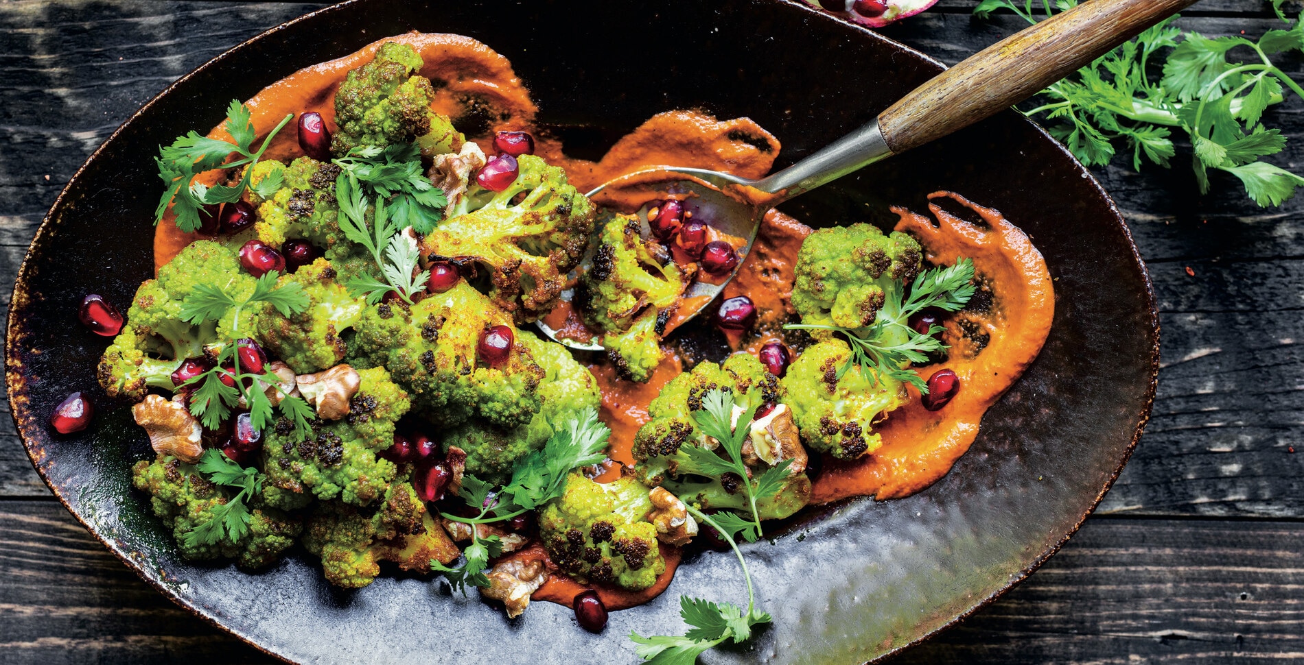 Curried Cauliflower With Muhammara&nbsp;