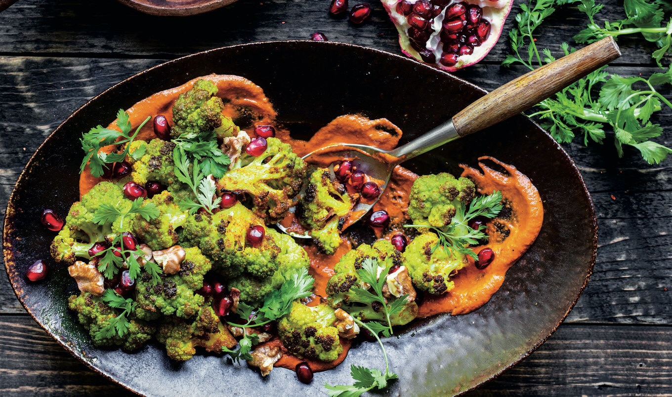 Curried Cauliflower With Muhammara 
