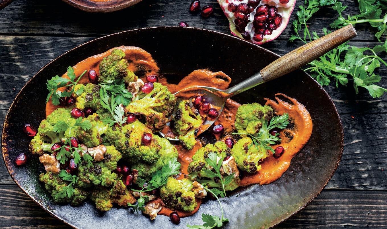 Curried Cauliflower With Muhammara 