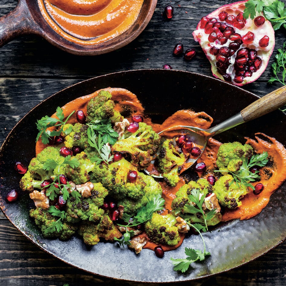 Curried Cauliflower With Muhammara 