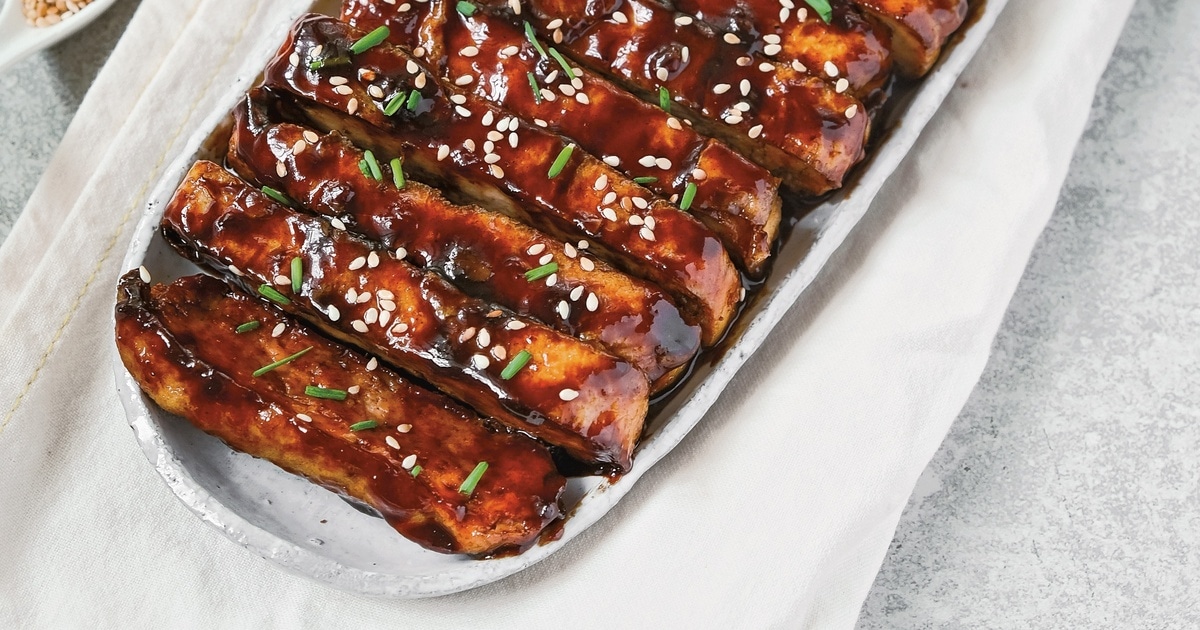 Chinese Sticky Sweet Char Siu Tofu | VegNews