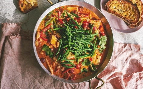 Vegan Brazilian Moqueca (Hearts of Palm Seafood Stew)