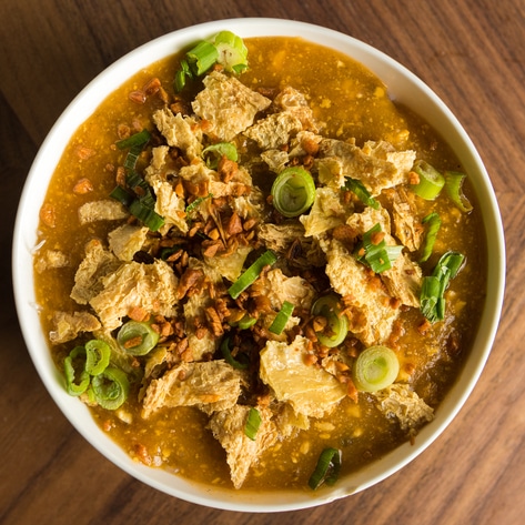 Vegan Filipinx Palabok (Rice Noodles with Gravy)