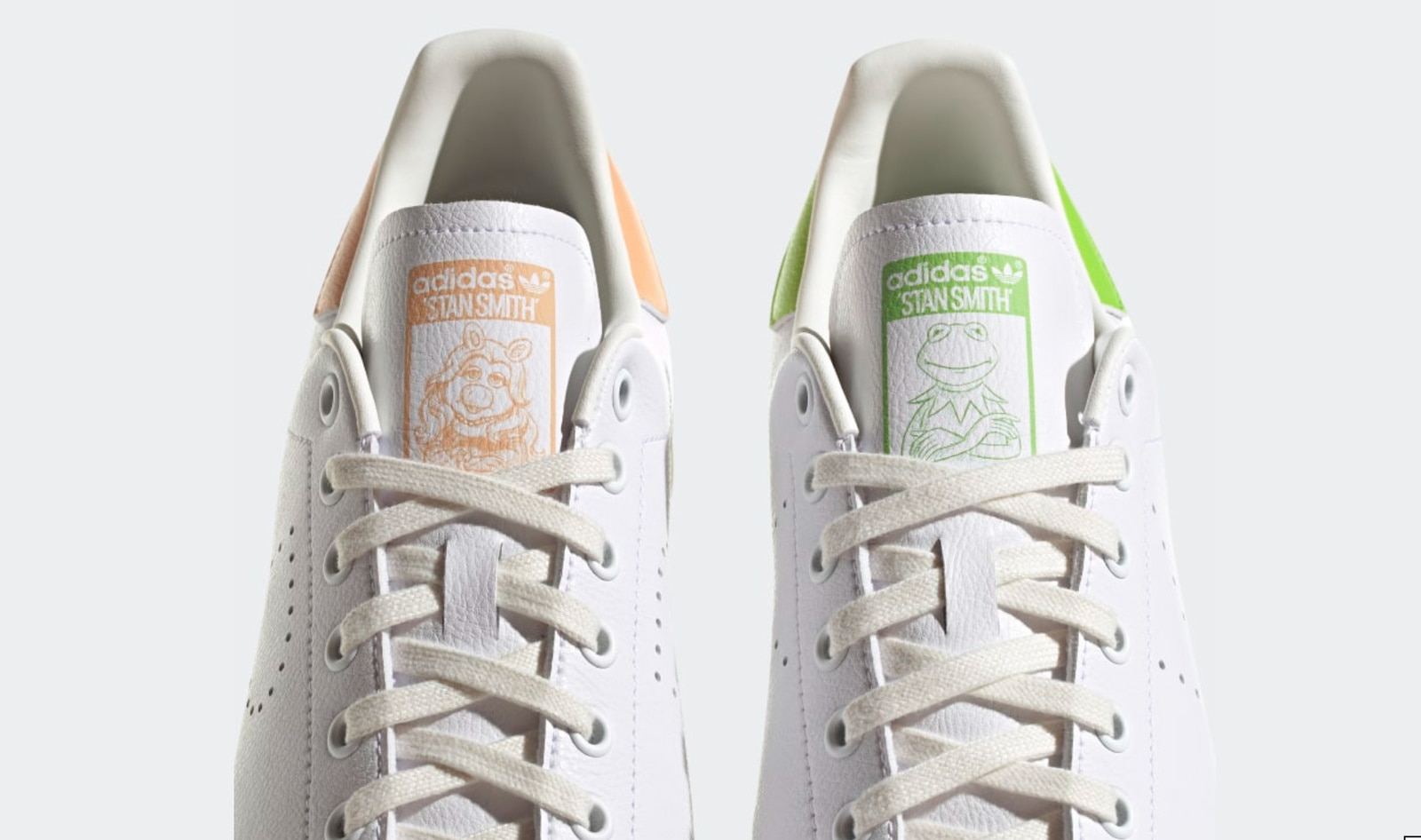 Kermit and Miss Piggy Are Together Forever On the Newest Vegan Leather Adidas Stan Smiths