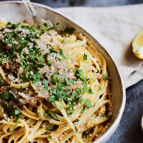 Linguine With Vegan White Clam Sauce