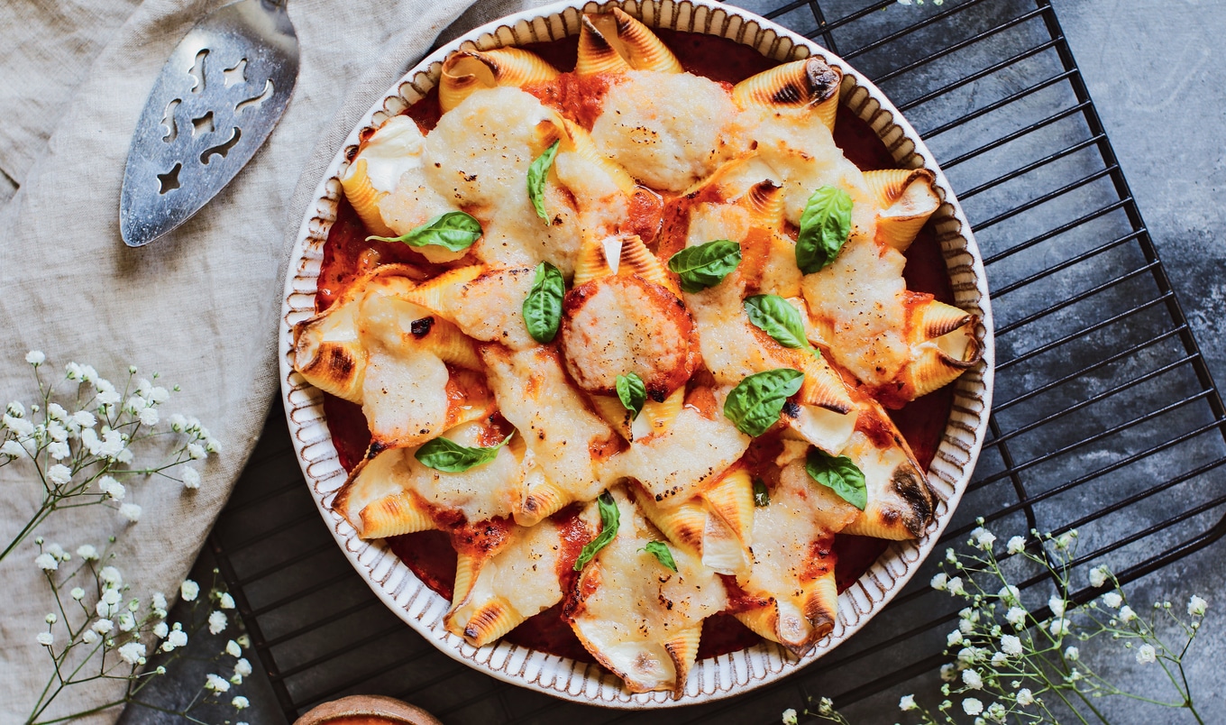 Vegan Sausage and Ricotta Stuffed Shells With Vodka Sauce