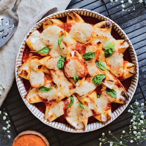 Vegan Sausage and Ricotta Stuffed Shells With Vodka Sauce