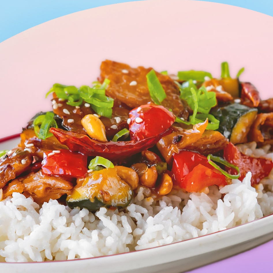 Vegan Copycat Panda Express Kung Pao Chicken