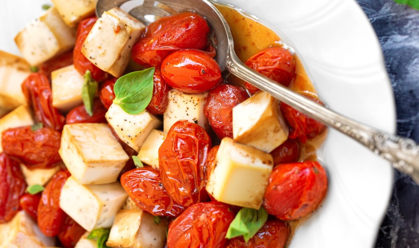 Quick and Easy Roasted Tofu Caprese