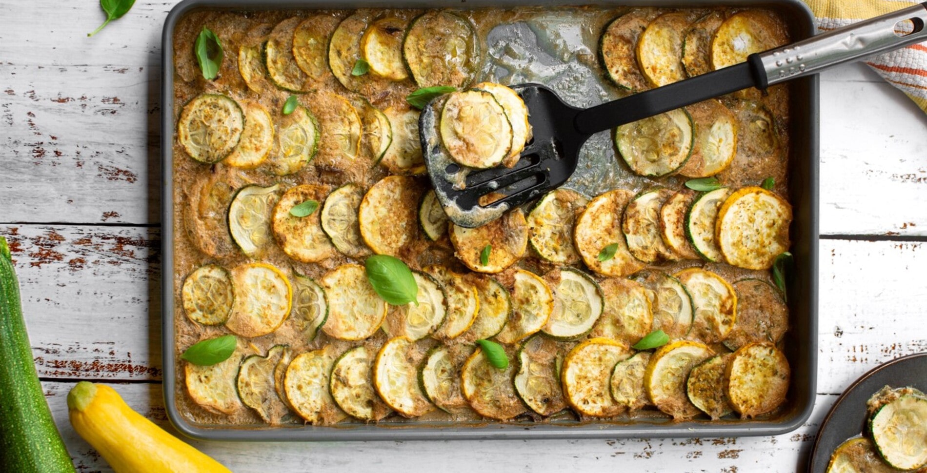 Cheesy Vegan Scalloped Summer Squash