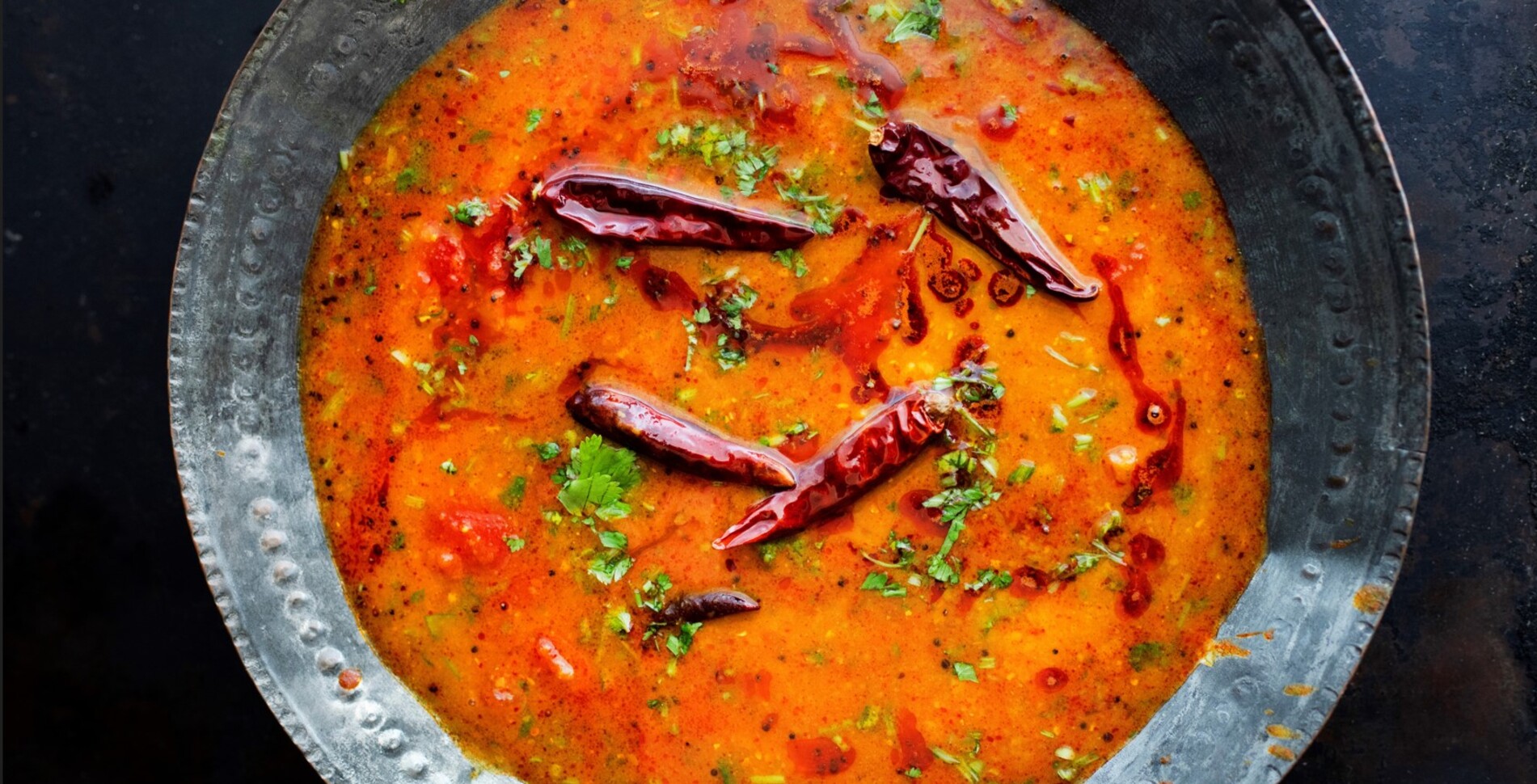 Northern Indian Gujarati Dal With Pickle Masala