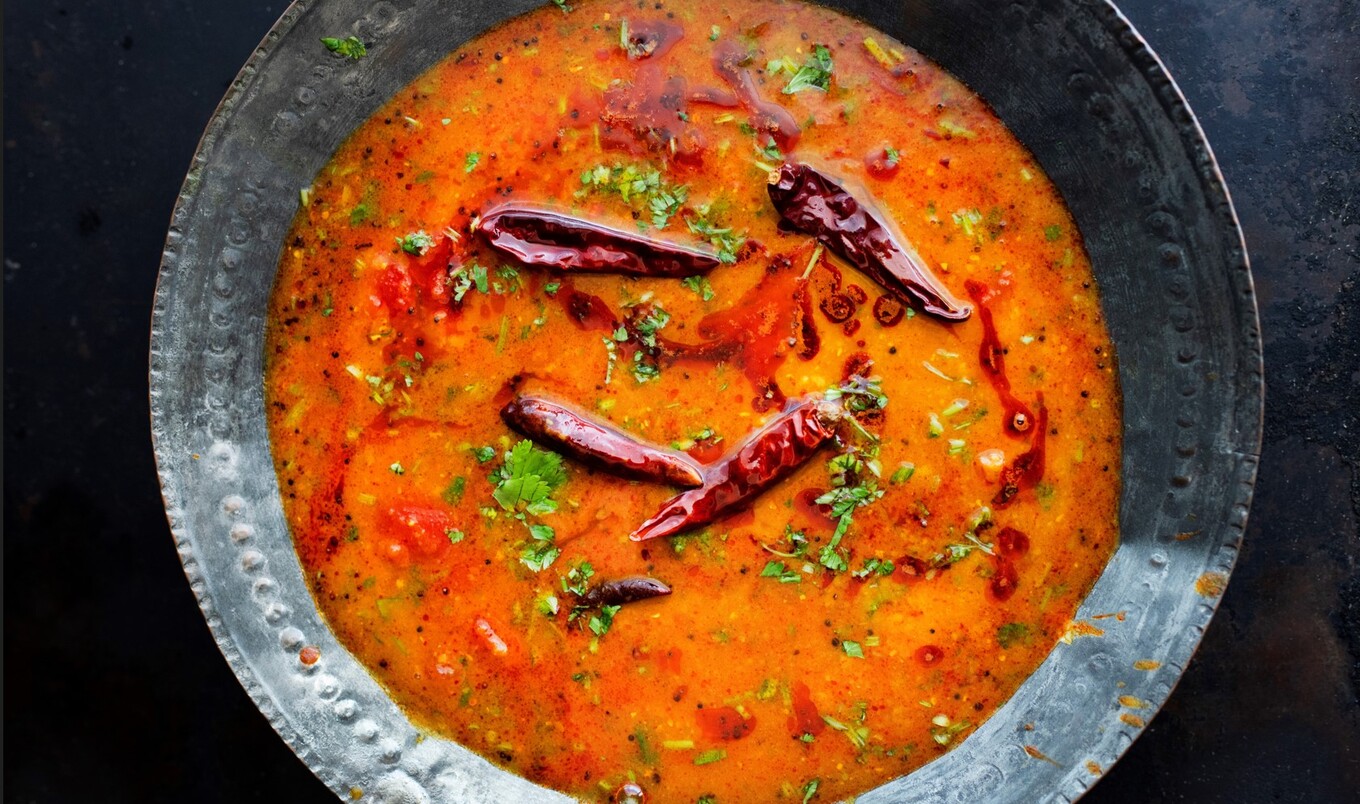 Vegan Northern Indian Gujarati Dal With Pickle Masala