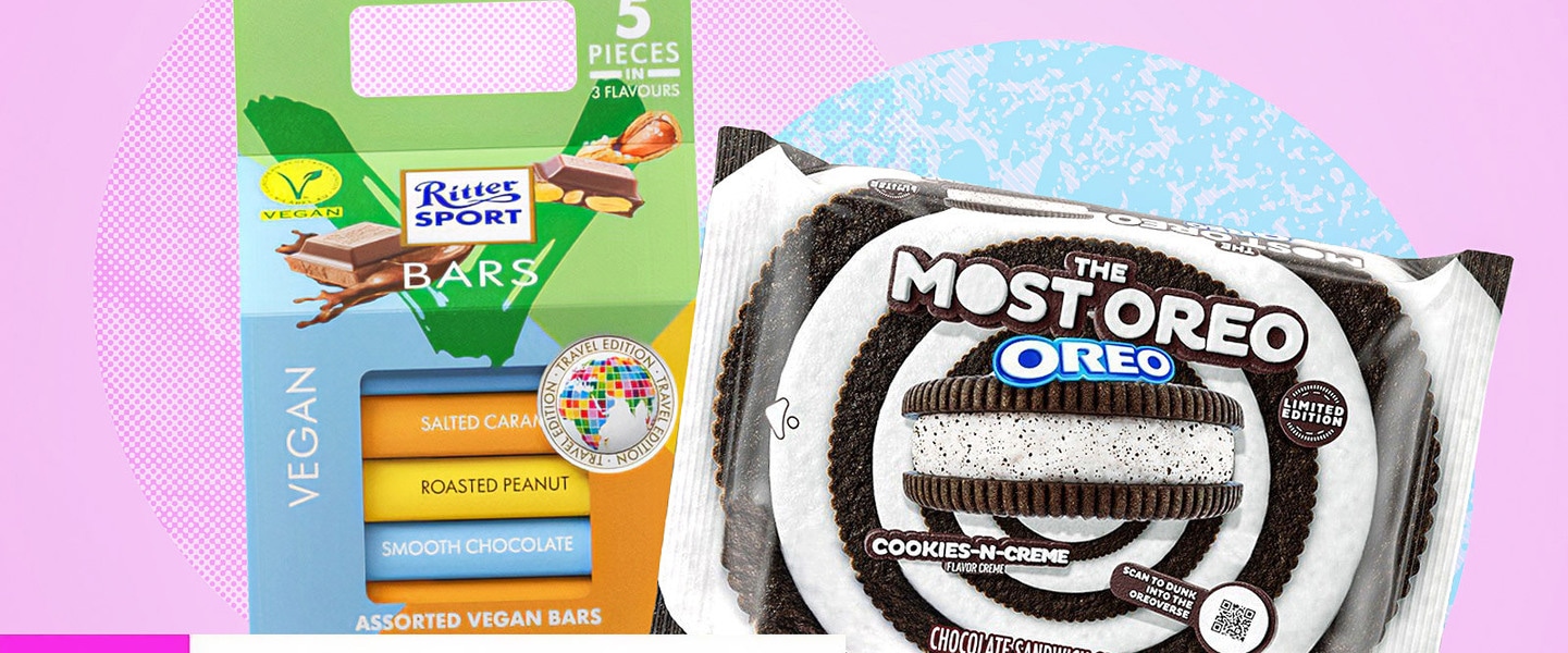 Mega OREOS, Ritter Sport's Chocolate Tower, and More Vegan Food News of the Week