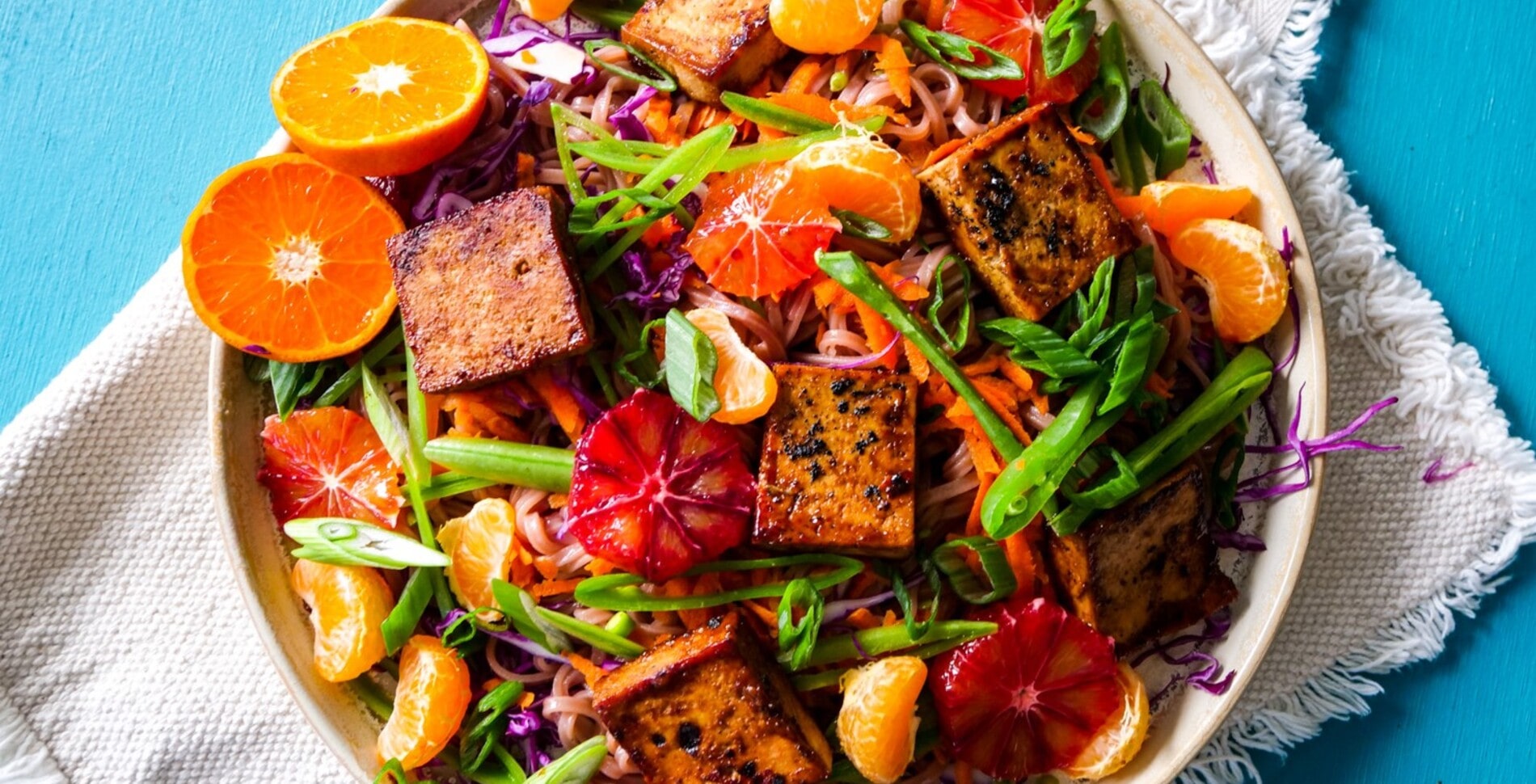 Rainbow Mandarin Warm Noodle Salad