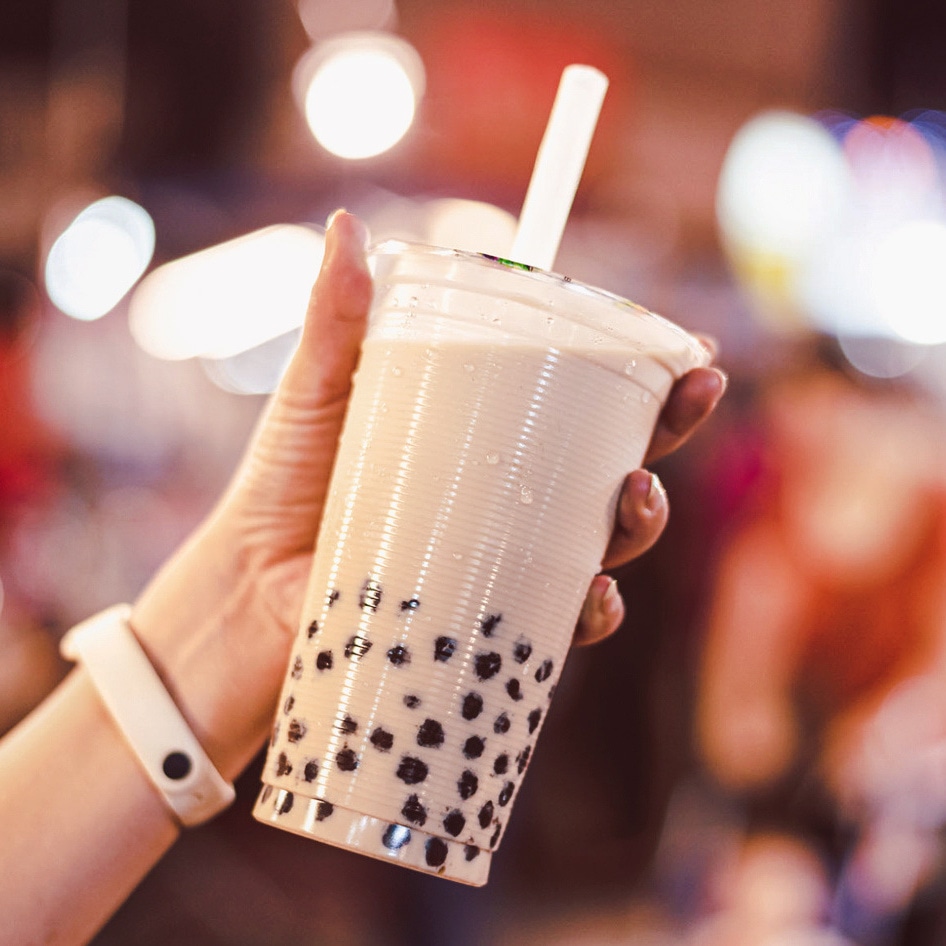 Lychee Bubble Milk Tea - Boba - My Vegan Minimalist